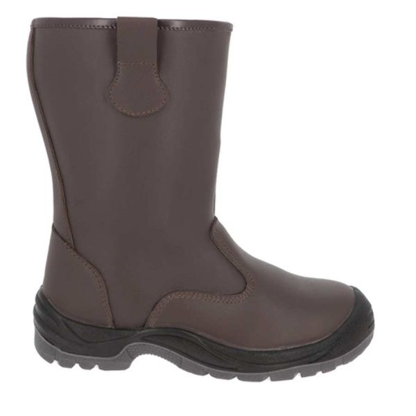 Sicherheitsstiefel,-Leder,-Polyesterpelzfutter,-braun,-GR400F