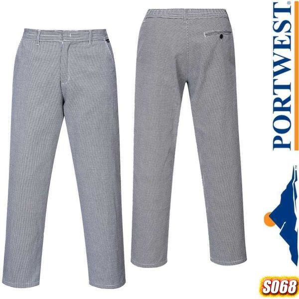 Kochhose, Pepita Muster, S068, PORTWEST, schwarz-weiss