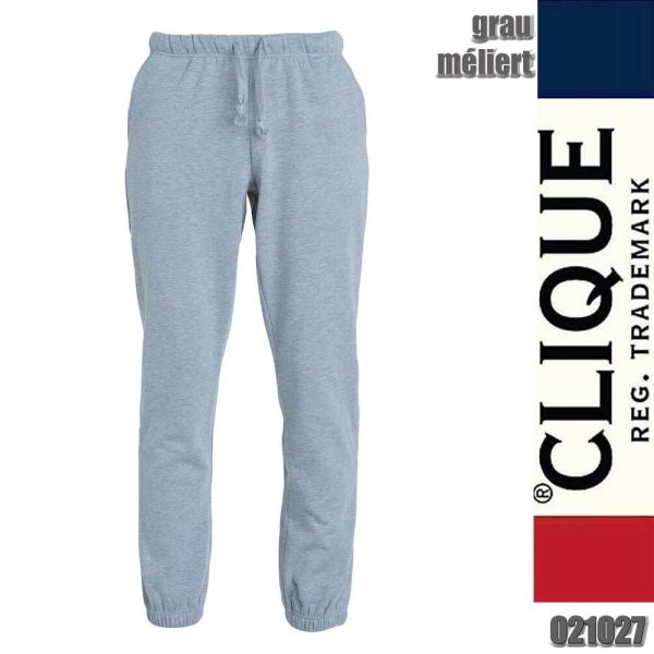 Basic Pants Junior Sweat Hose, Clique - 021027, grau meliert