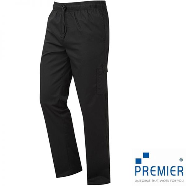 Essential Chefs Cargo Pocket Trousers, schwarz - PREMIER WORKWEAR