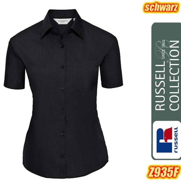 Ladies` Short Sleeve Classic Polycotton Polin Shirt, Russel - Z935F