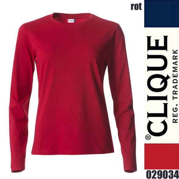 Basic-T L/S Ladies, T-Shirt Langarm, Clique - 029034