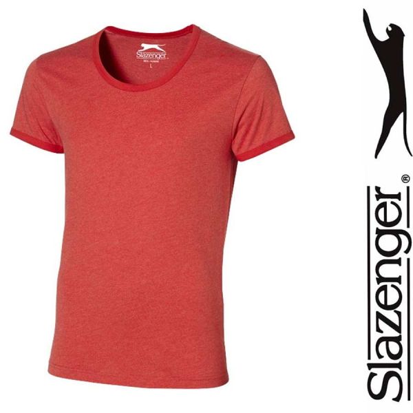 Chip T- Shirt, kurzarm, mélange -rot - SLAZENGER- Sale N3011