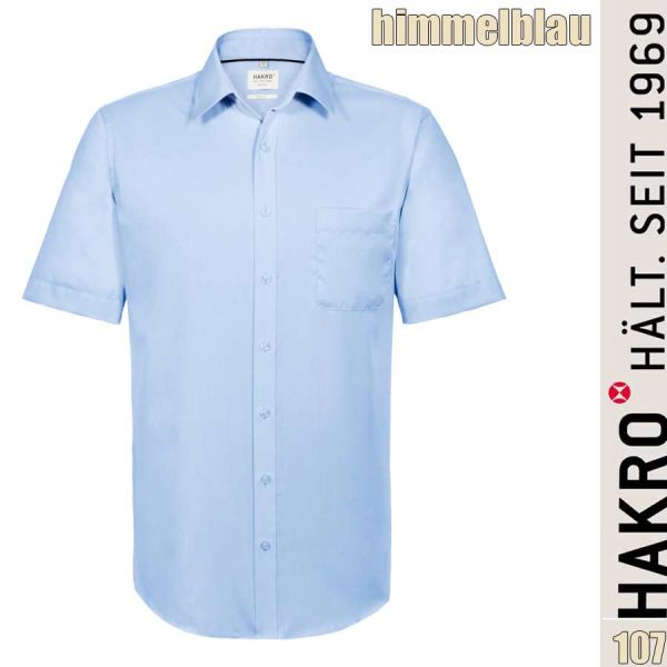 NO. 107 Hakro 1/2-Arm Hemd Business Comfort, himmelblau