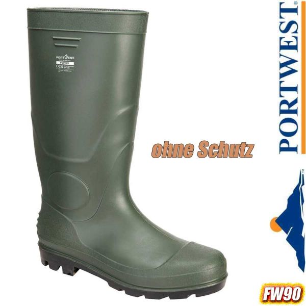 PVC Gummistiefel, ohne Schutz, FW90, grün, PORTWEST