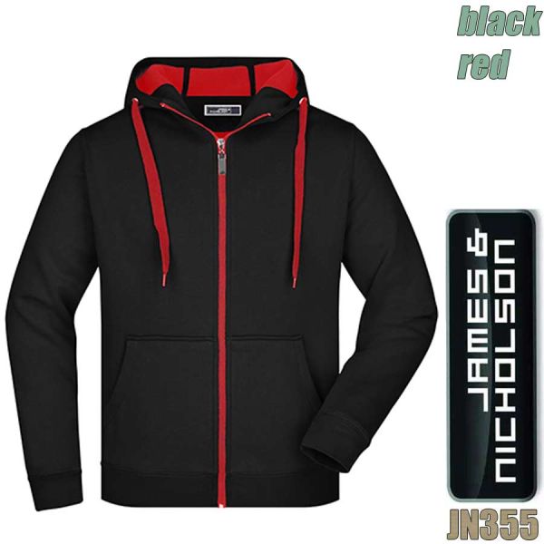 Herren double-Face Sweat Jacket, JAMES NICHOLSON, JN355