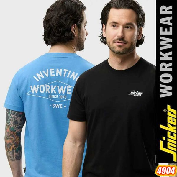 Doppelpack promo SNICKERS T-Shirts, schwarz-blau, 4904