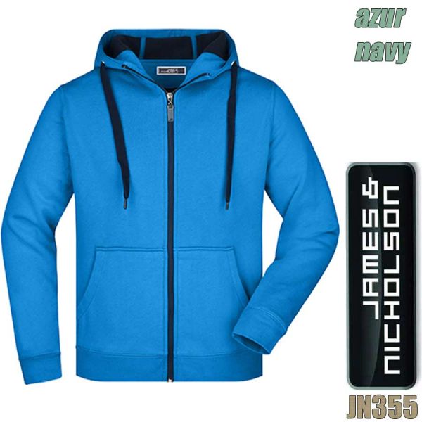 Herren double-Face Sweat Jacket, JAMES NICHOLSON, JN355