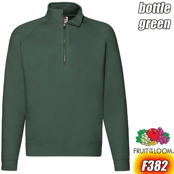 Premium Zip Neck Sweatshirt, Fruit of the Loom - F382