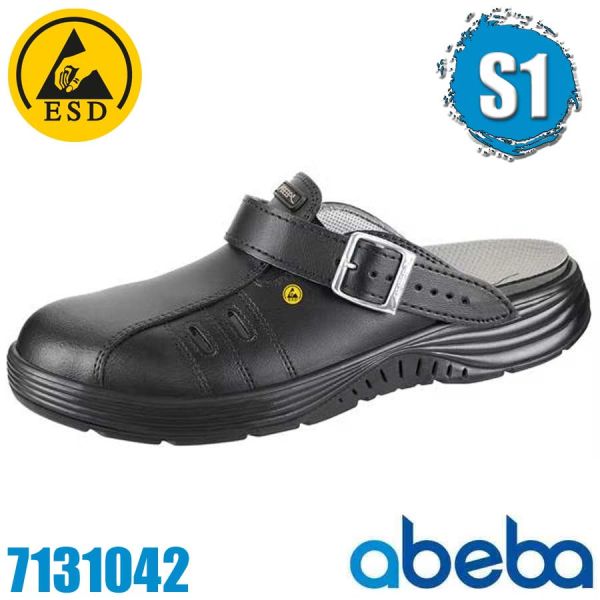 ABEBA Clog S1, ESD 7131042 - schwarz, 61181