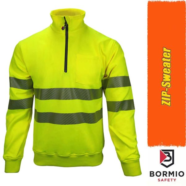 Warnschutz-Zip-Sweater BORMIO SAFETY Gonzen, gelb 508760011