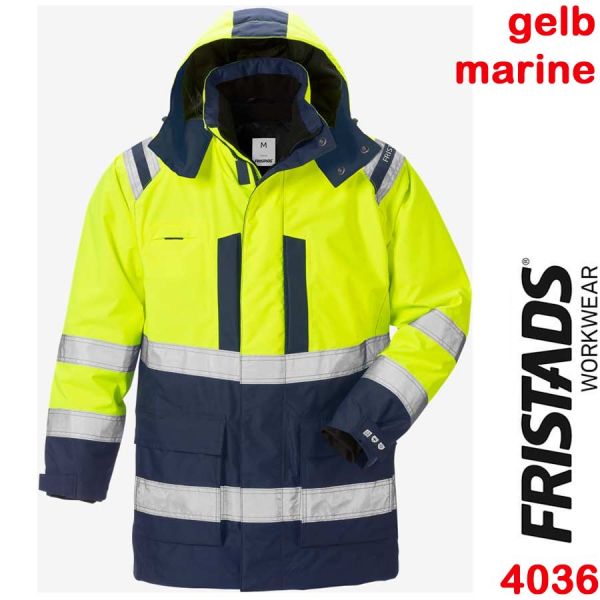 HIGH-VIS Airtech 3in1 Parka Klasse3, 4036, FRISTADS, gelb,marineblau