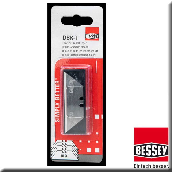 Trapezklinge DBK-T, Ersatz 10 Stck. für Messer, BESSEY,