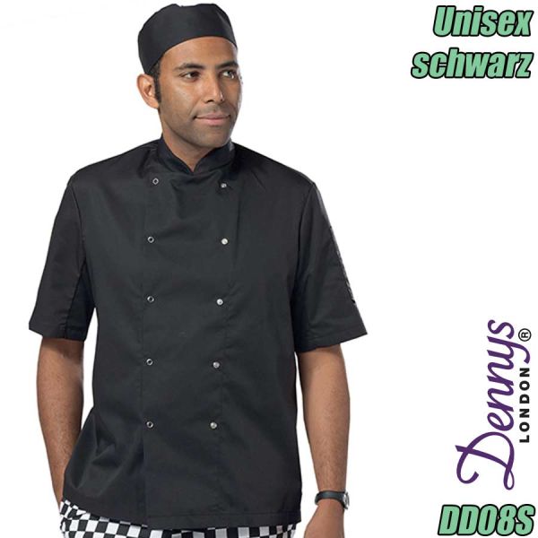 Kurzarm Kochbluse, Snap Stud, Unisex, Dennys LONDON, DD08S-DL008S