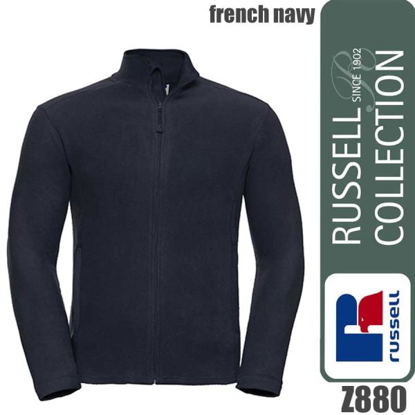 Men`s Full Zip Microfleece, Russel - Z880, french navy